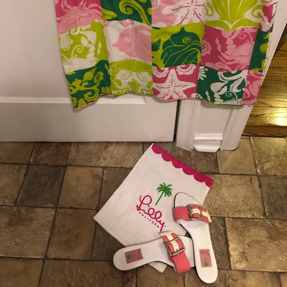 Lilly Pulitzer Skirt and Sandal Combo! 🏝 - Picture 2 of 6